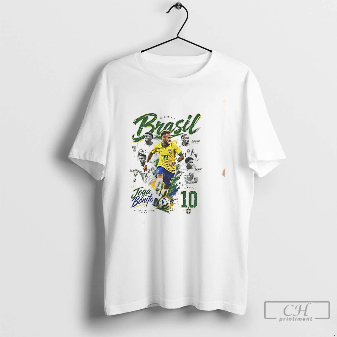 Premium Brasil World Cup 2026 Neymar Jr And Teammates Graphic Tee