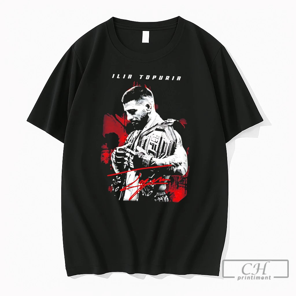 Premium Ilia Topuria Ufc Champion 2026 Signature Graphic Tee