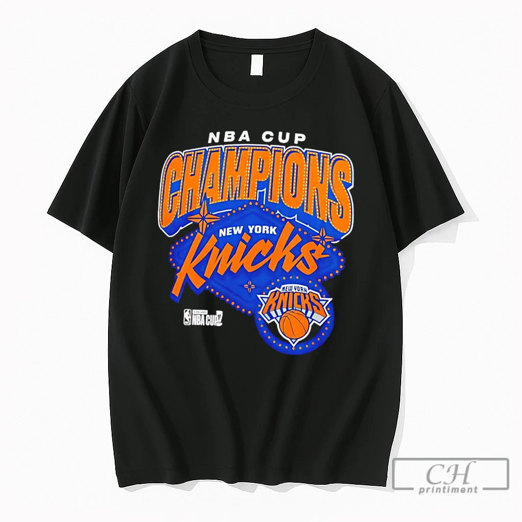 Premium New York Knicks 2025 Nba Cup Champions Graphic Tee