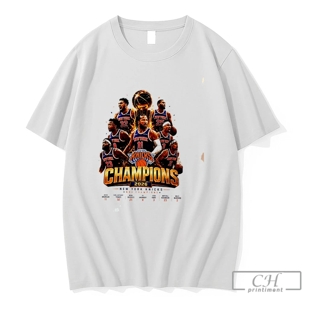 Premium New York Knicks Champions 2026 Graphic Tee