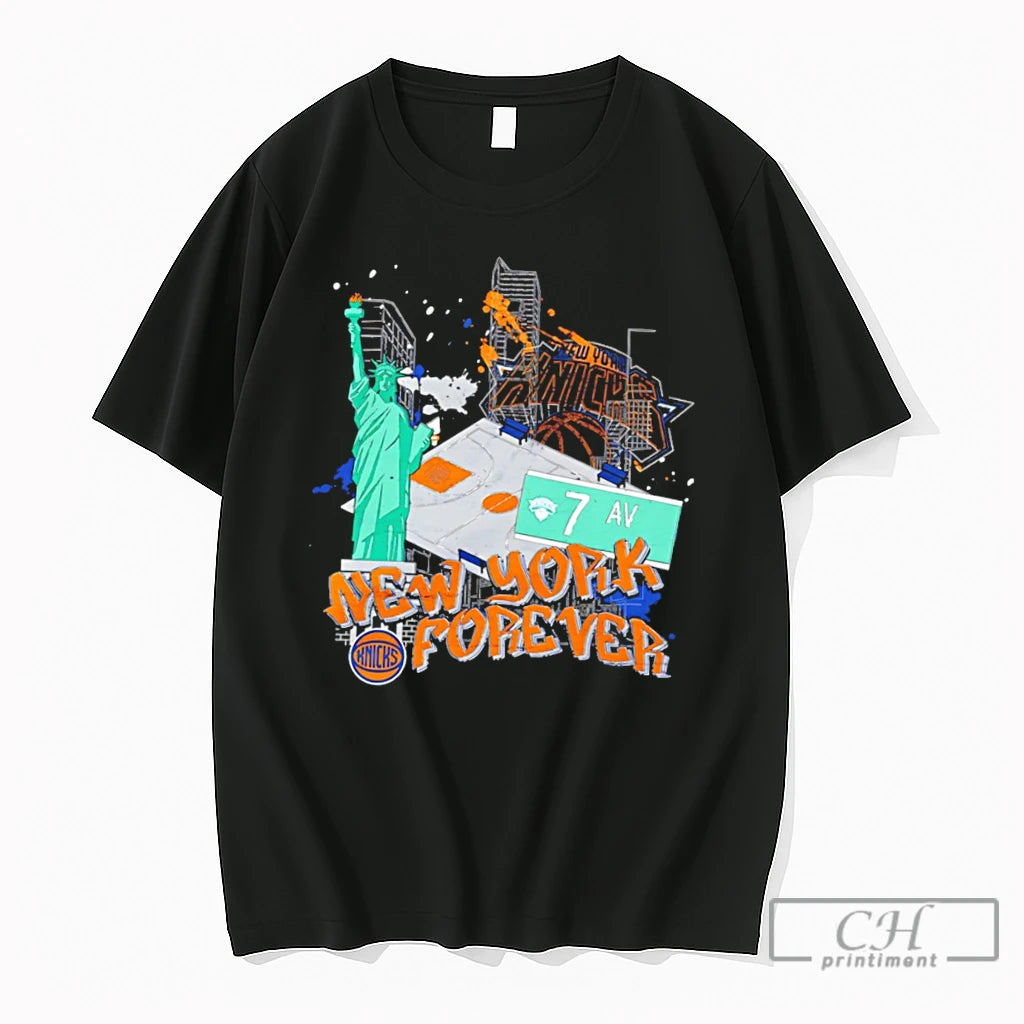 Premium New York Knicks Forever Stadium Hometown City Center Graphic Tee