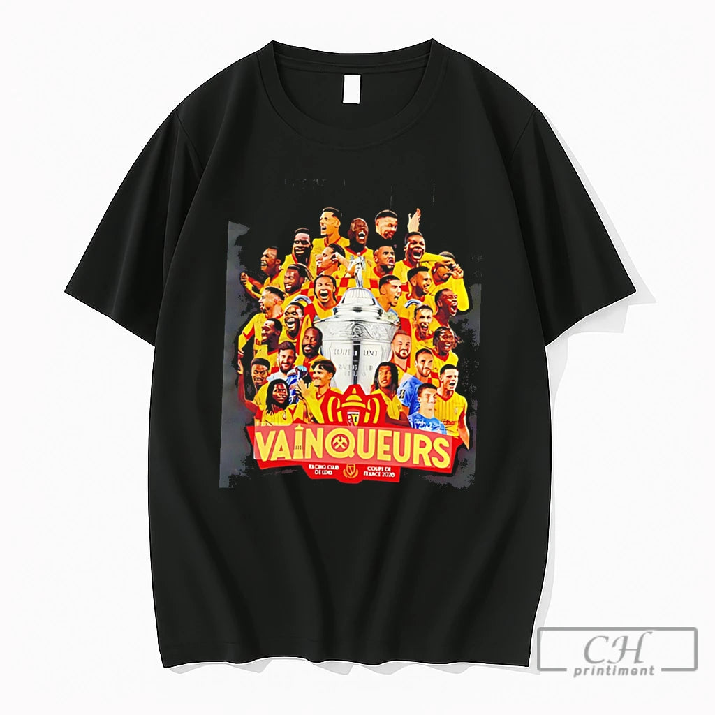 Premium Rc Lens 2026 Coupe De France Victory Team Collage Graphic Tee T Shirts Sweater