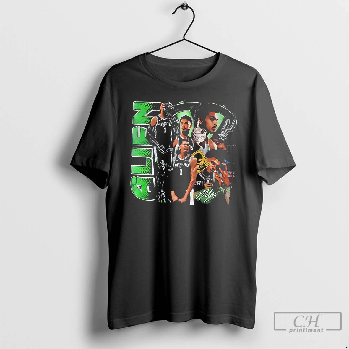 Premium San Antonio Spurs Victor Wembanyama Wem Alien Graphic Tee
