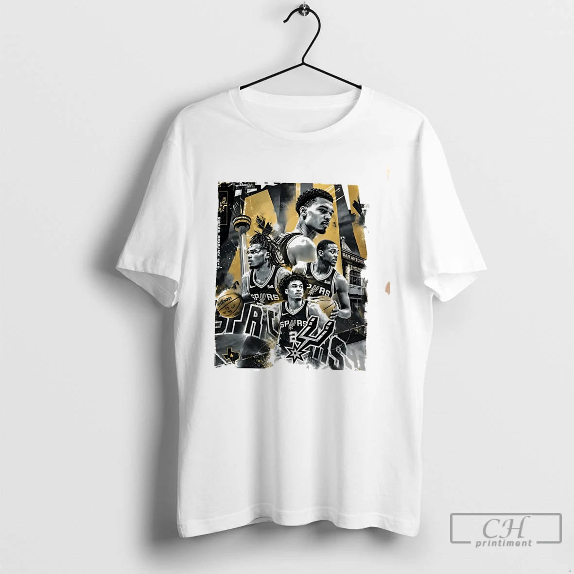 Premium San Antonio Spurs Players Collage 2026 Nba Finals Graphic Tee