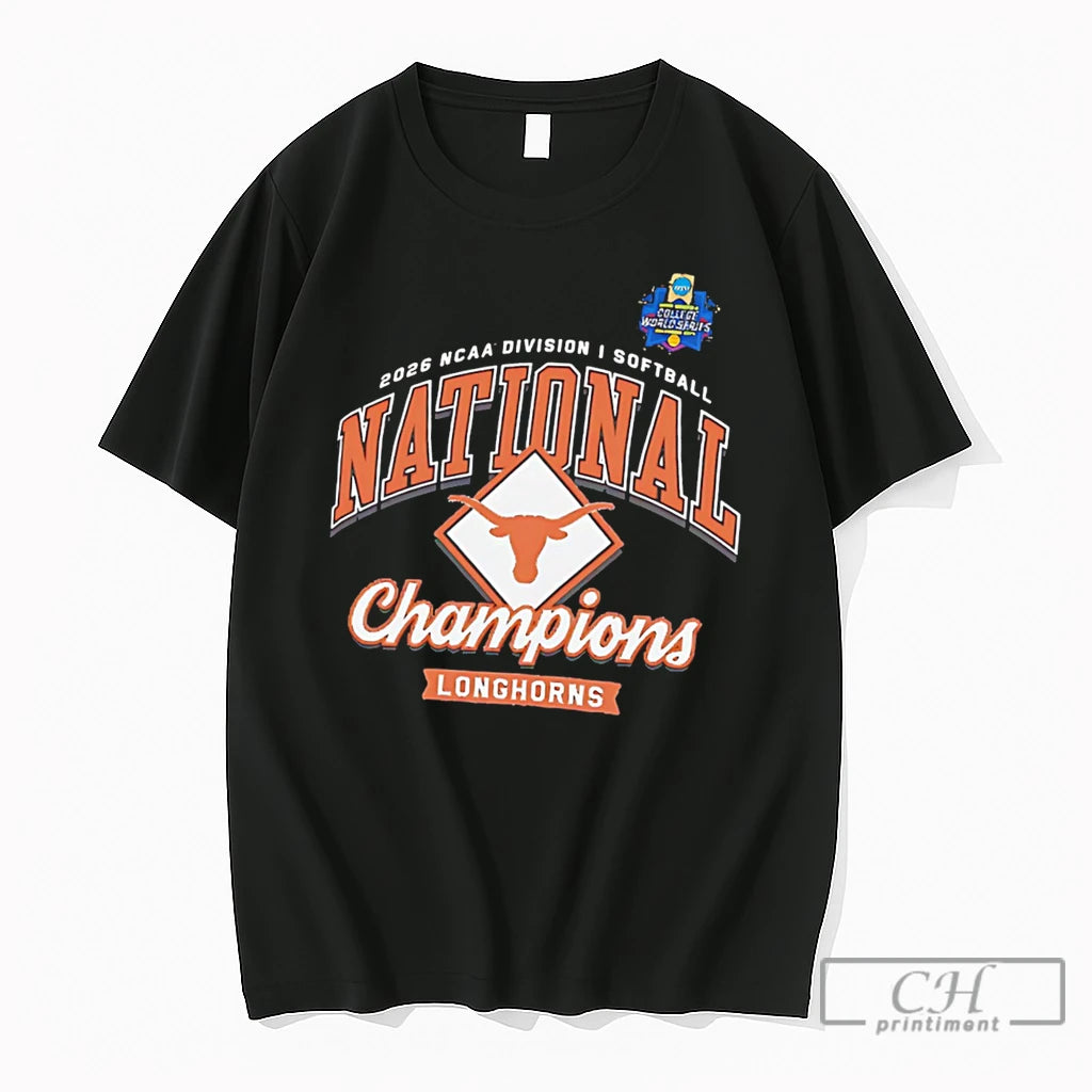 Premium Texas Longhorns 2026 Ncaa Softball Womens College World Series Champions Classic Tee T Shirts