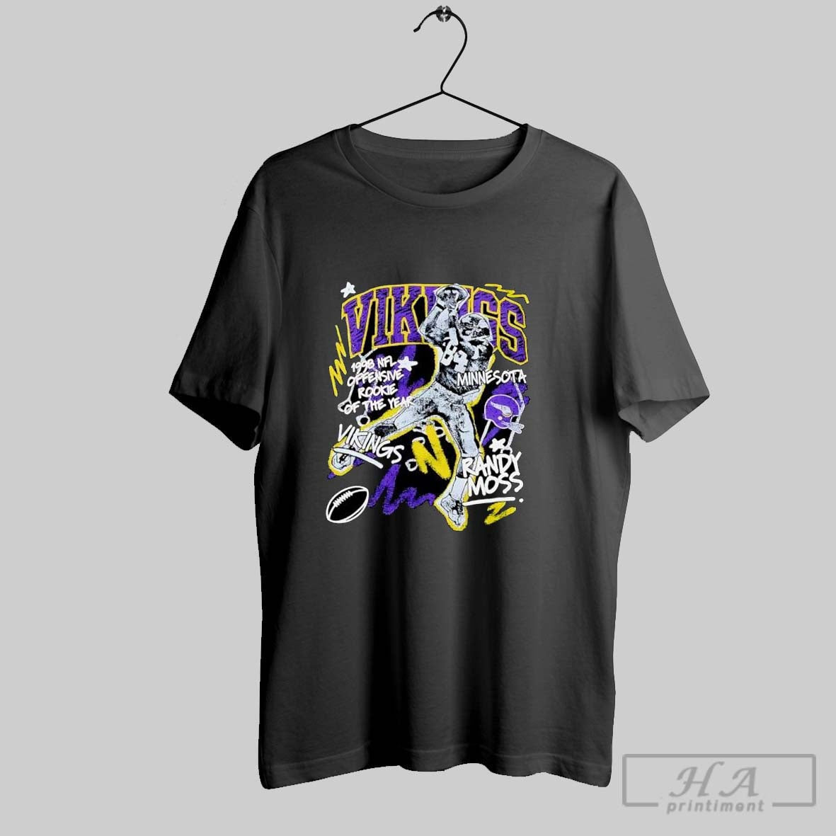 Randy Moss Black Minnesota Vikings Graphic Vintage Shirt Sweater Longsleeve And V Neck