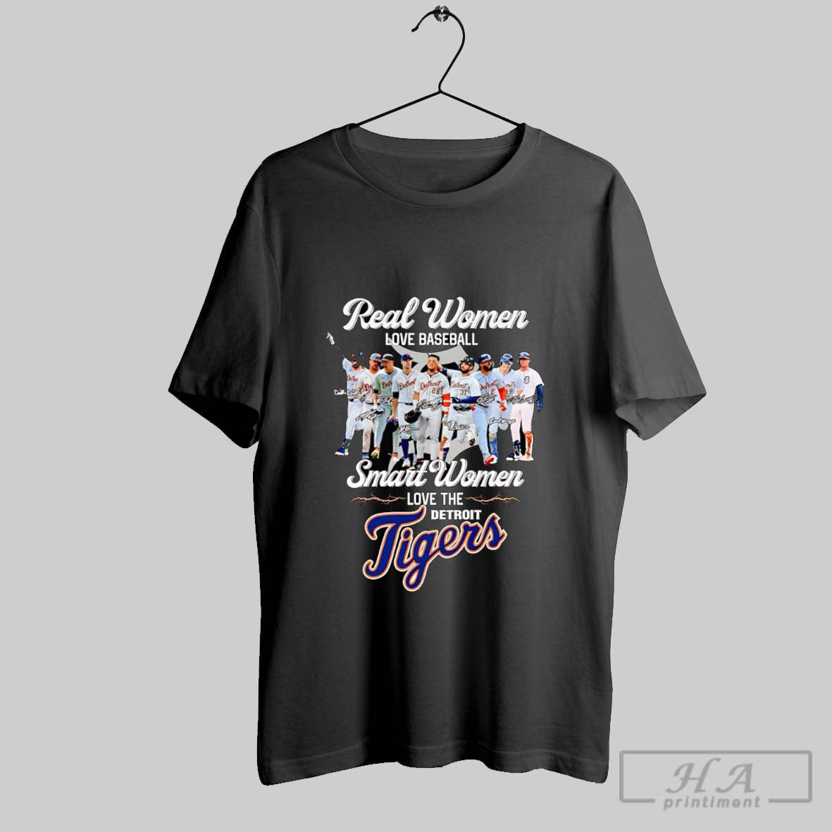 Real Women Love Baseball Smart Women Love The Detroit Tigers Signatures Shirt Sweater Longsleeve