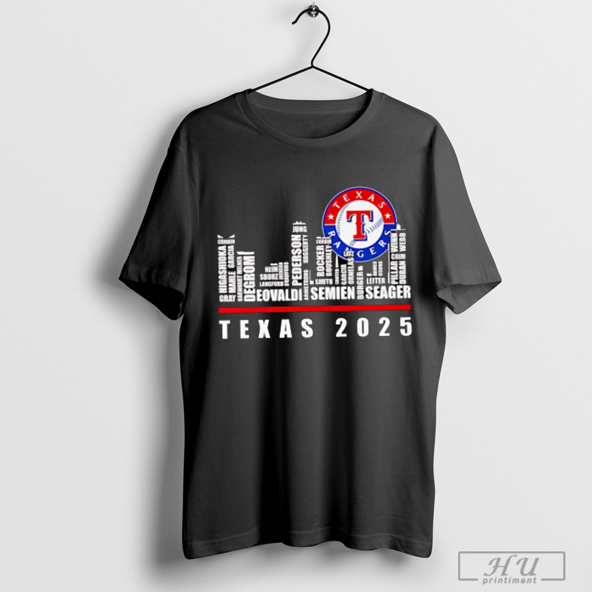 Skyline Name Texas Rangers 2025 T Shirt