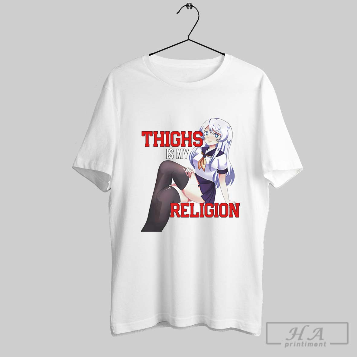 Thighs Are My Religion Anime Shirt Sweater Longsleeve And V Neck