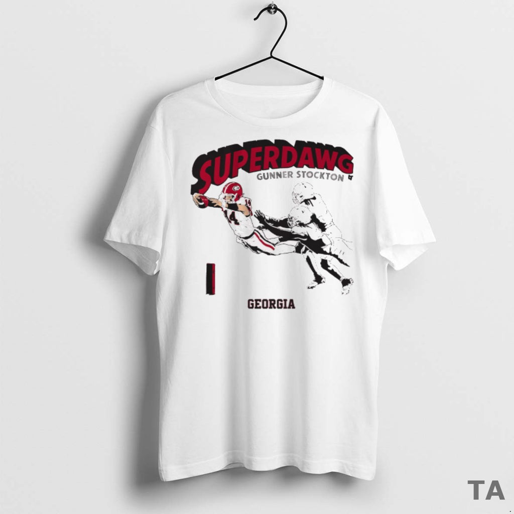Top Georgia Bulldogs Football Ncaa Superdawg Super Gunner Stockton T Shirt Sweater