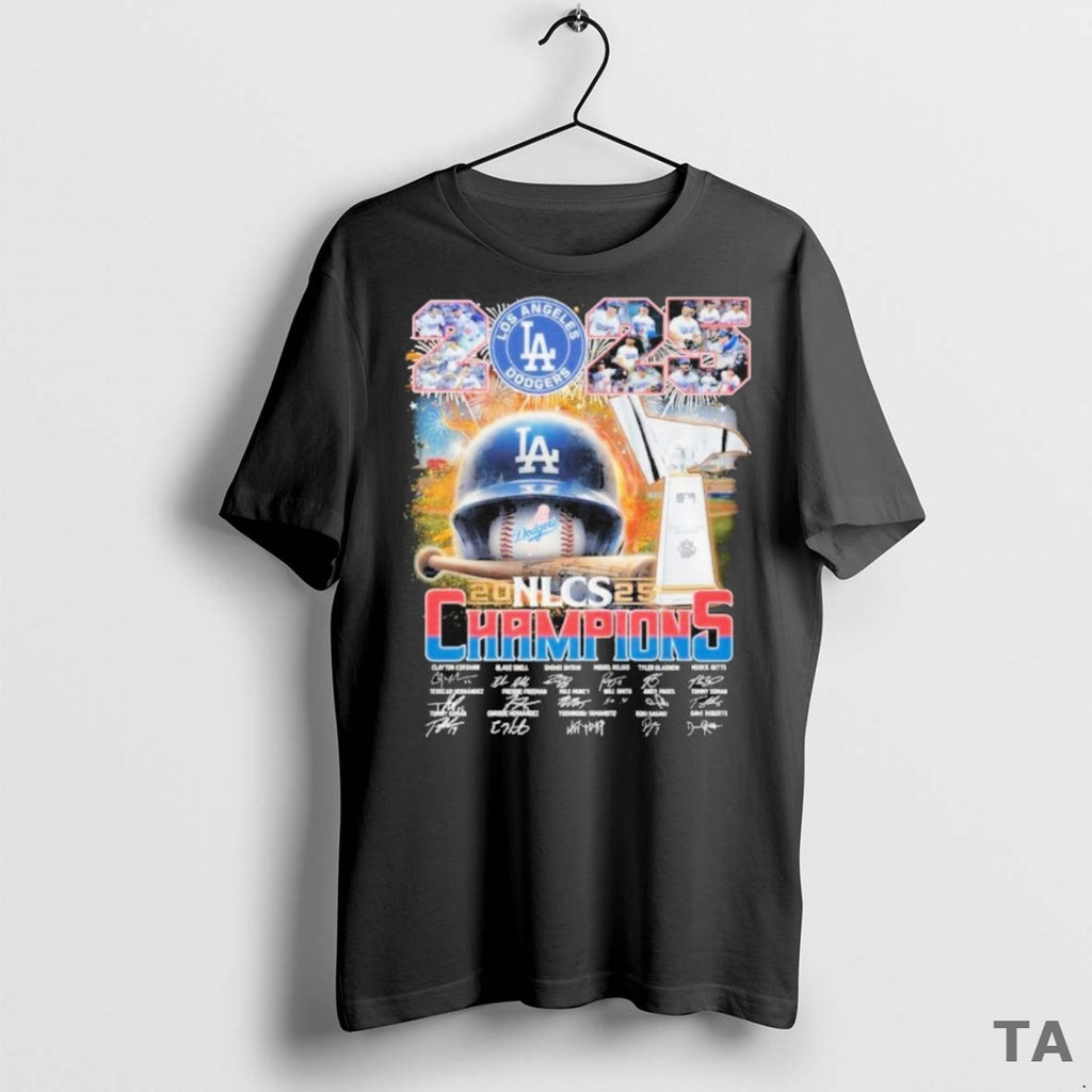 Top Los Angeles Dodgers 2025 Nlcs Champions Signature T Shirt Sweater