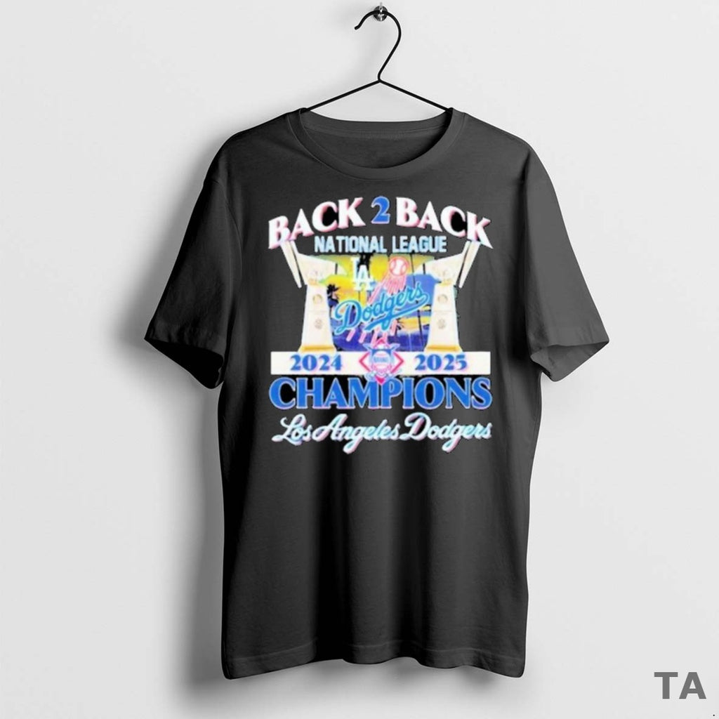 Top Los Angeles Dodgers Back 2 Back National League 2024 2025 Champions T Shirt Sweater