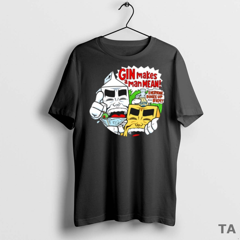 Top Milk And Cheese Gin Makes A Man Mean T Shirt Sweater