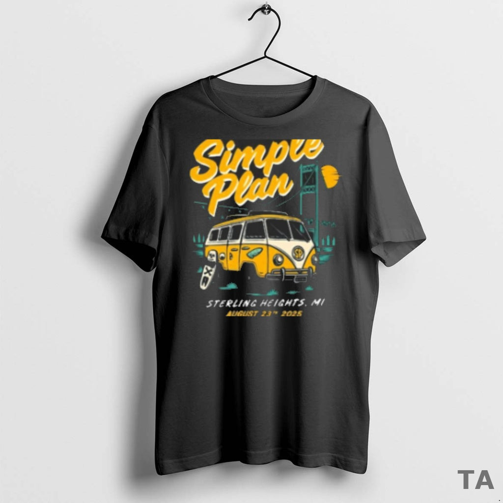 Top Simple Plan Tour Sterling Heights Michigan August 23 2025 Painting T Shirt Sweater