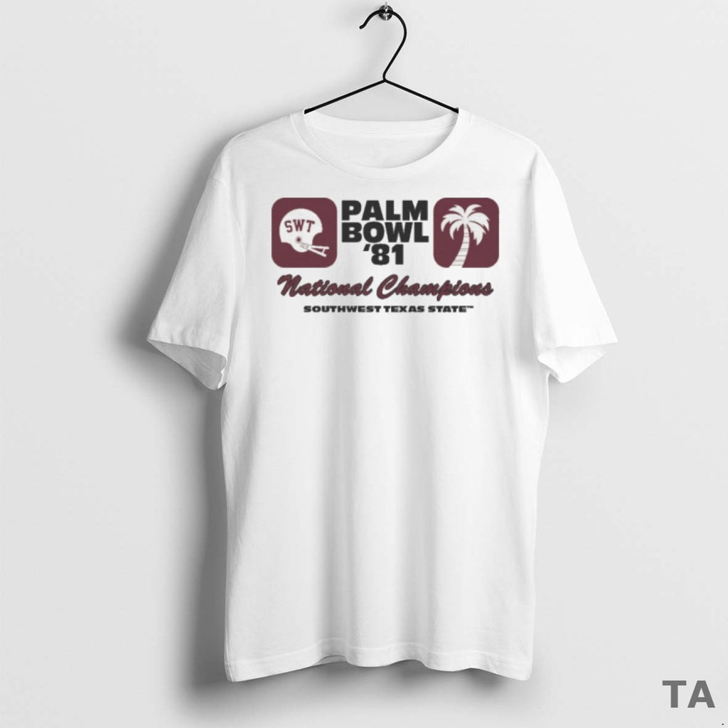 Top Texas State Palm Bowl 1981 National Championship Southwest Texas State T Shirt Sweater