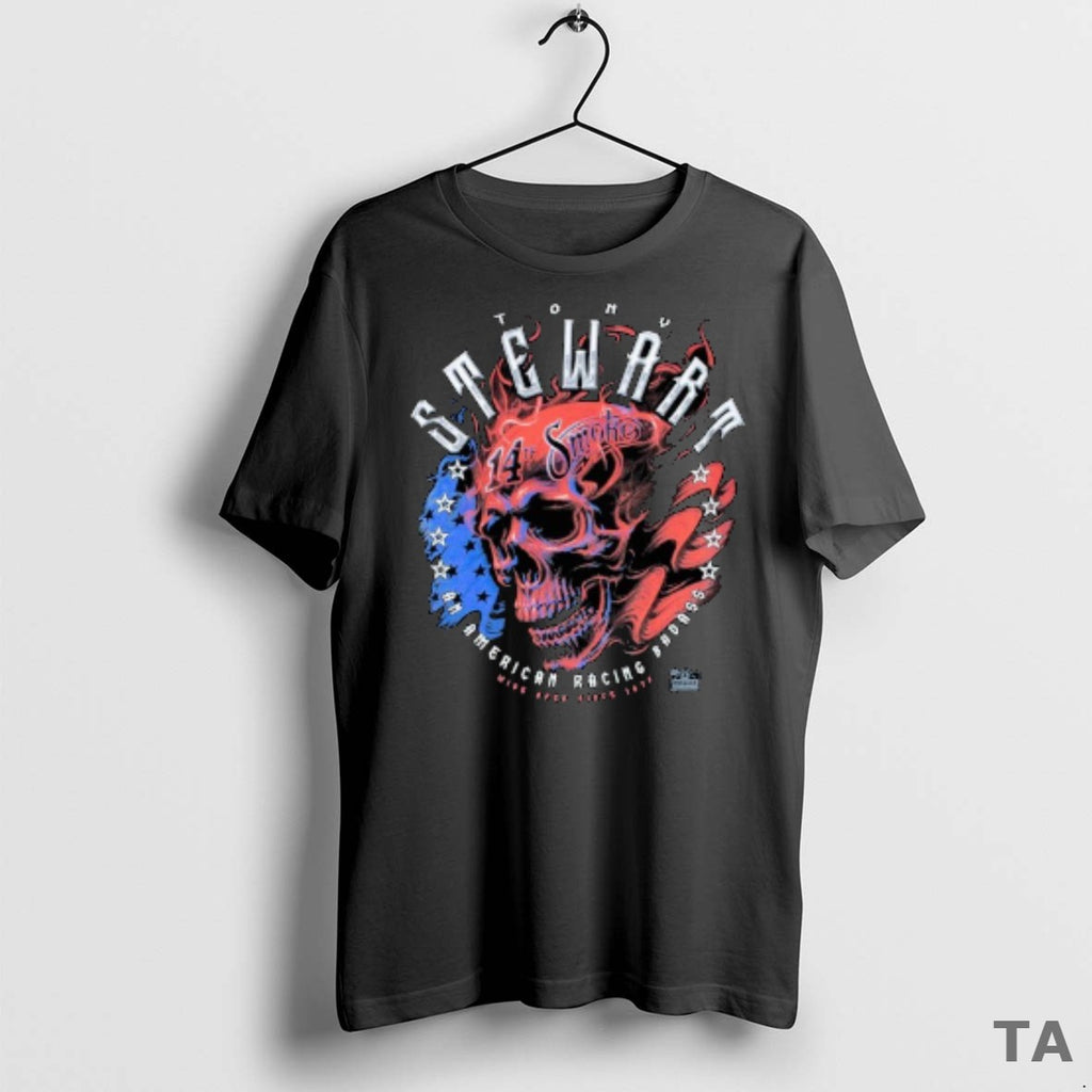 Top Tony Stewart Americana Smoke Skull Since Open Since 1976 T Shirt Sweater