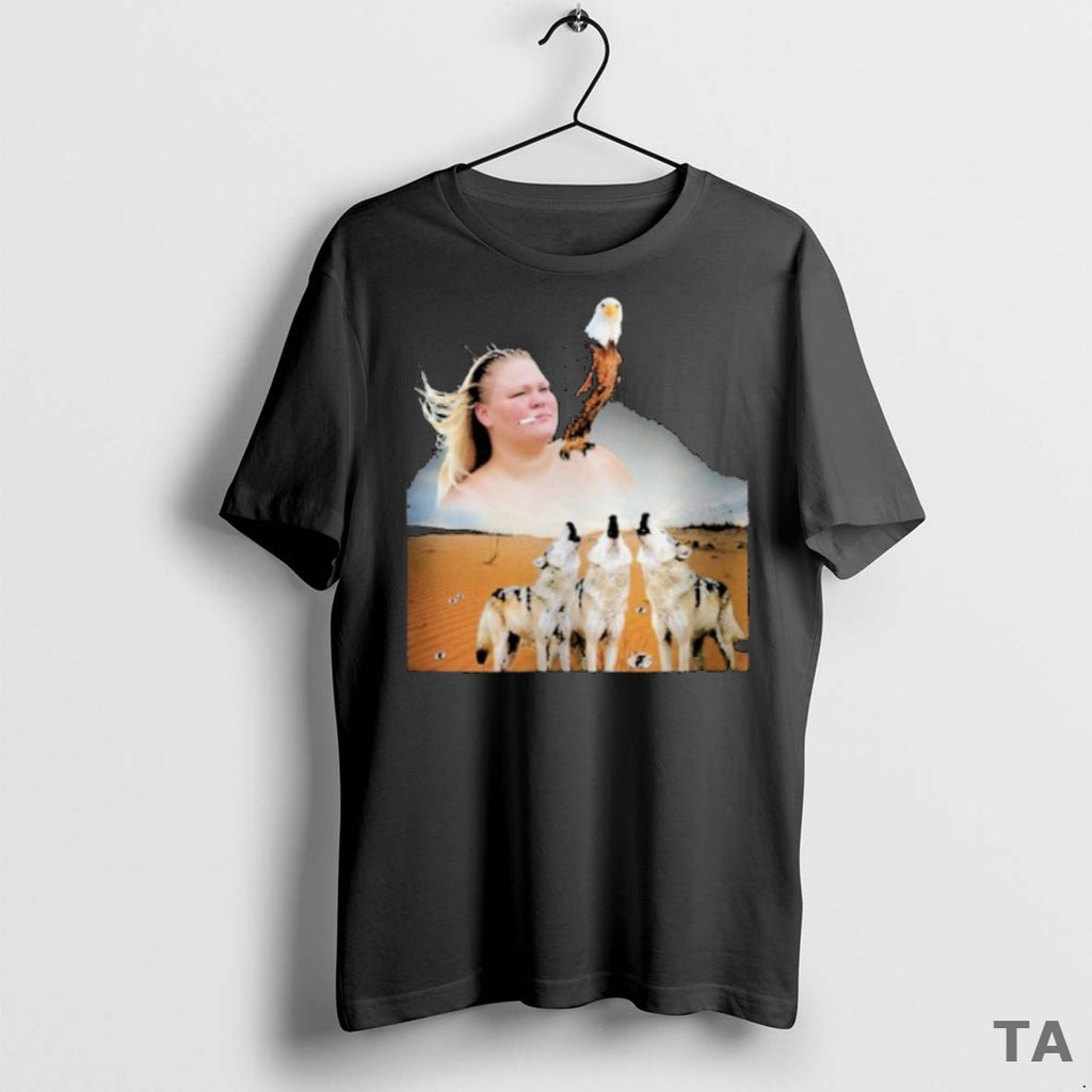 Top Trailer Trash Tammy Majestic Af Eagle Wolves T Shirt Sweater
