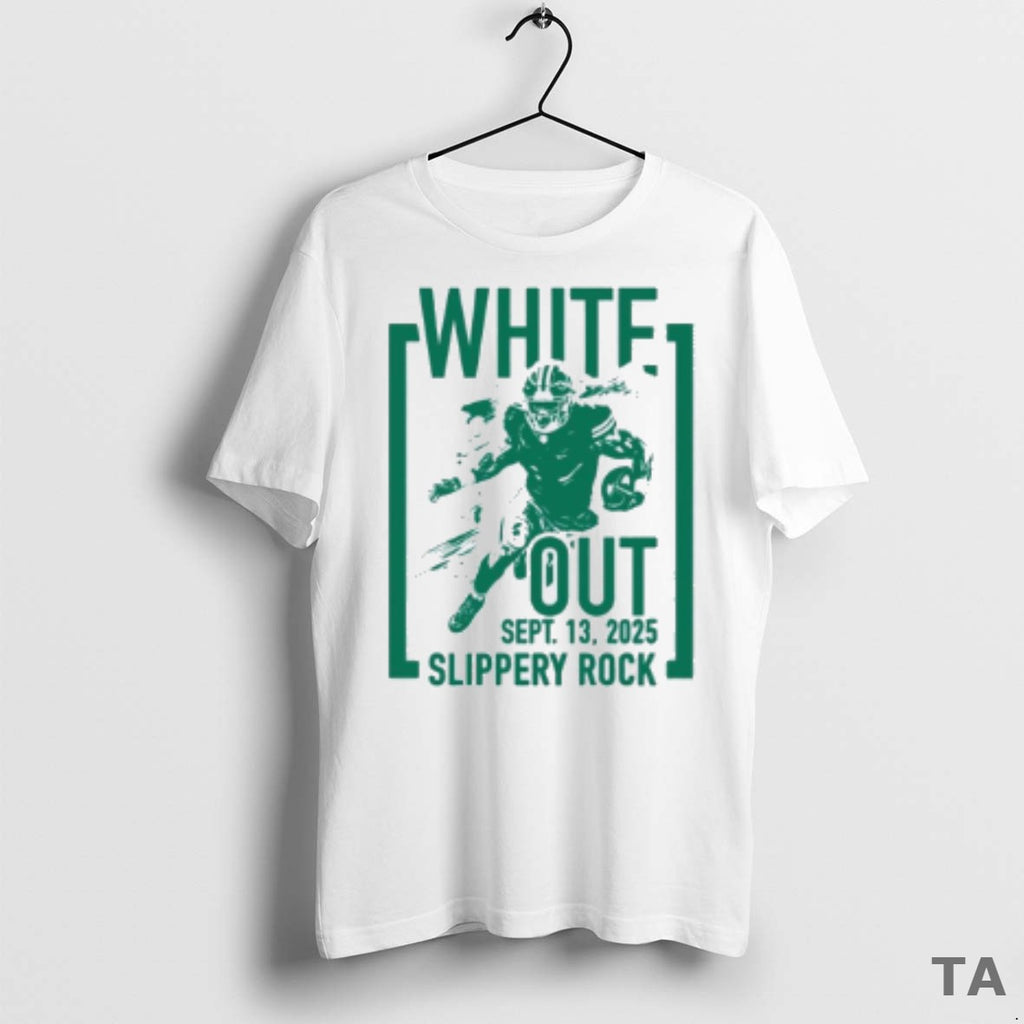 Top White Out September 13 2025 Slippery Rock College Football T Shirt Sweater