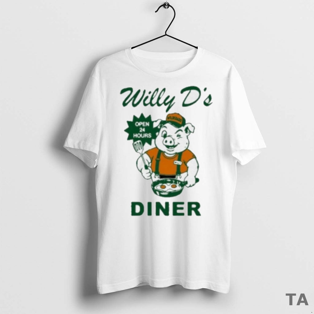 Top Wilderado Willy Ds Diner Open 24 Hours Painting T Shirt Sweater