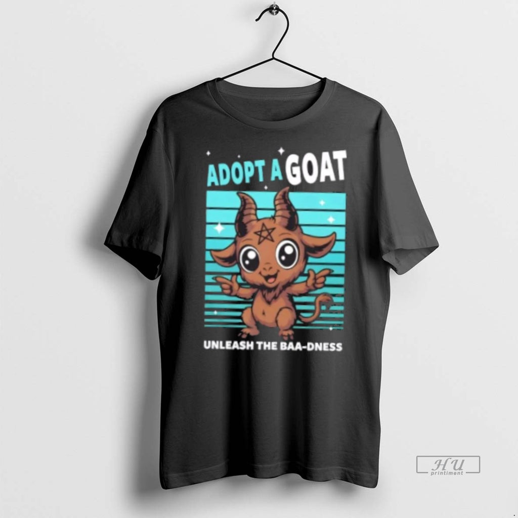 Trending Adopt A Goat Cute Baphomet Occult Graphic Tee Shirt Sweater