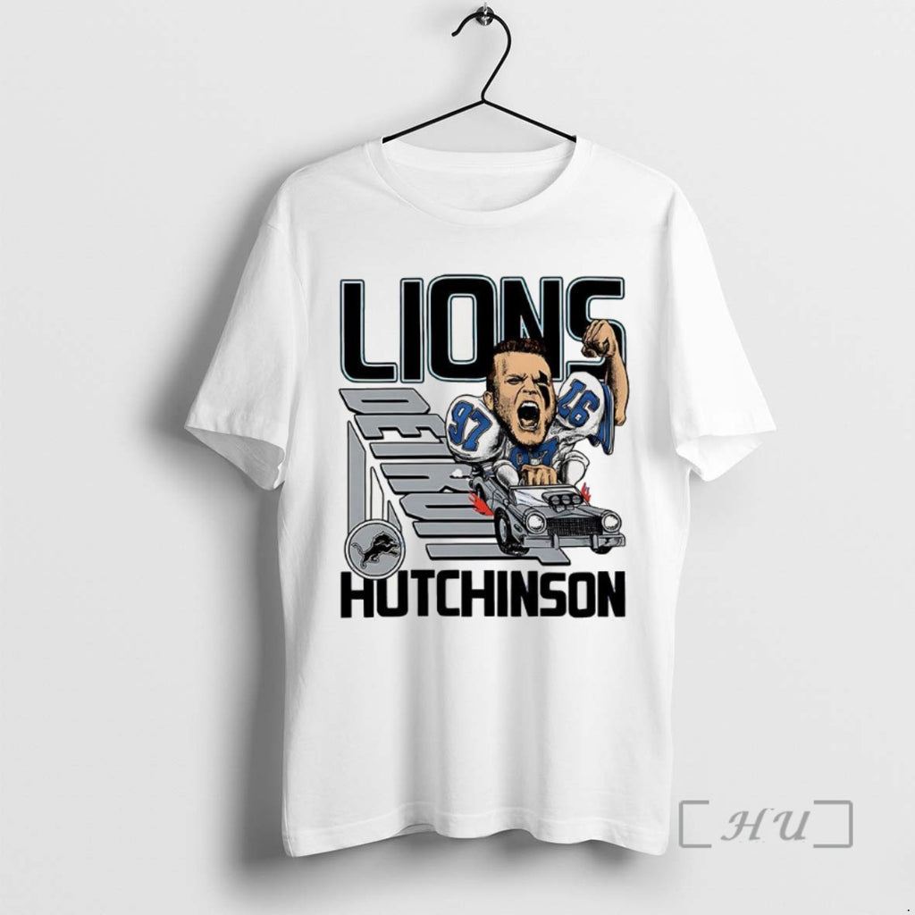 Trending Aidan Hutchinson Detroit Lions Football Caricature Player Graphic Tee Shirt Sweater