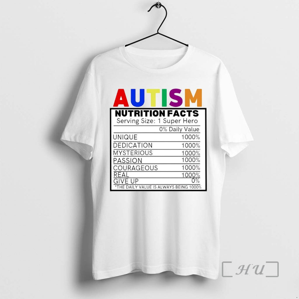 Trending Autism Nutrition Facts Tee Shirt Sweater