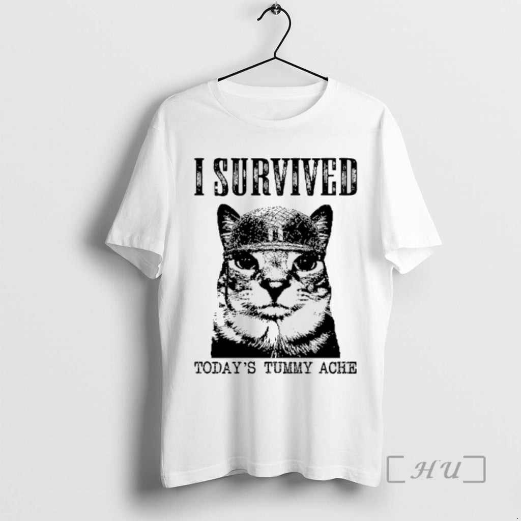 Trending Cat I Survived Todays Tummy Ache Survivor Tee Shirt Sweater
