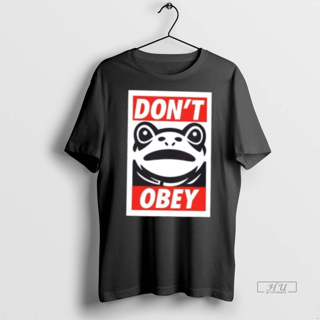 Trending Frog Dont Obey Graphic Tee Shirt Sweater