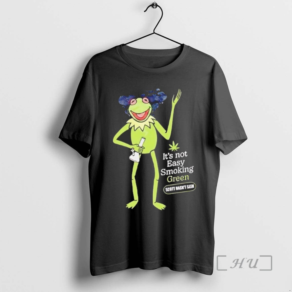Trending Kermit The Frog Its Not Easy Smoking Green Tee Shirt Sweater