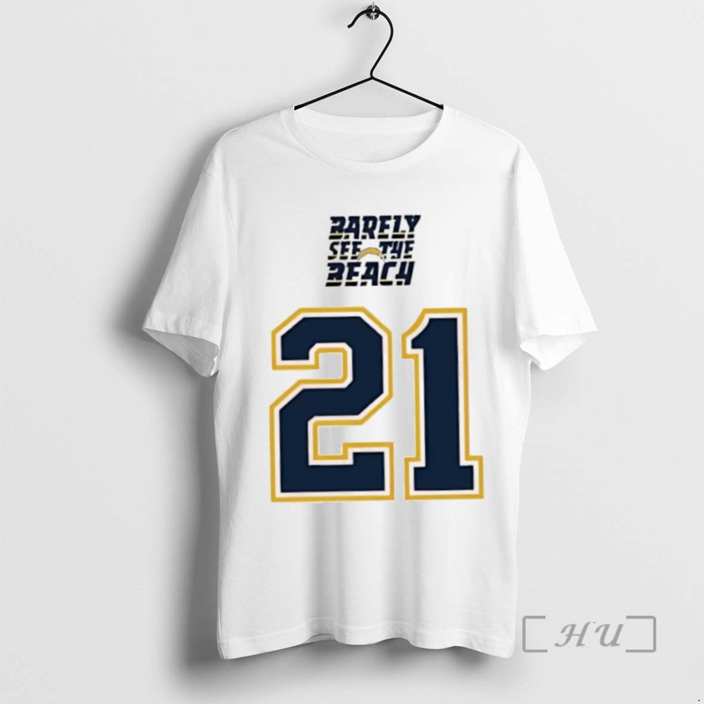 Trending Ladainian Tomlinson San Diego Chargers 21 Barely See The Beach Logo Tee Shirt Sweater