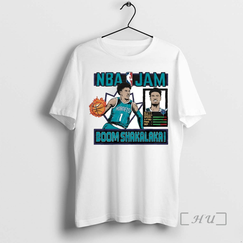 Trending Lamelo Ball Boom Shakalaka Nba Jam Hornets Tee Shirt Sweater