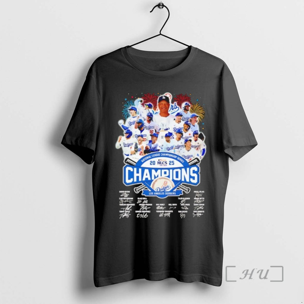 Trending Los Angeles Dodgers National League Champions 2025 Signature Tee Shirt Sweater