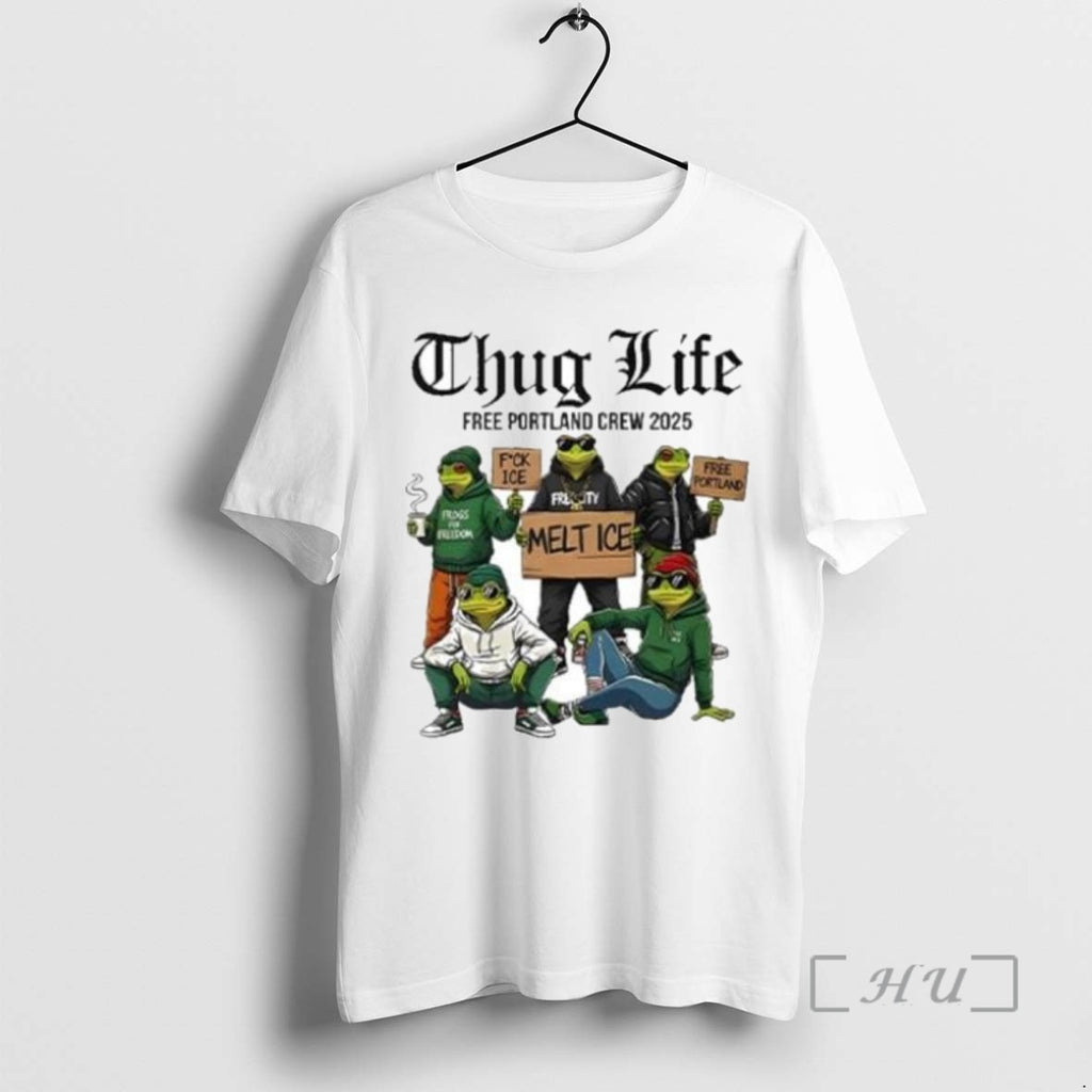 Trending Portland Frog Thug Life Free Portland Crew 2025 Tee Shirt Sweater