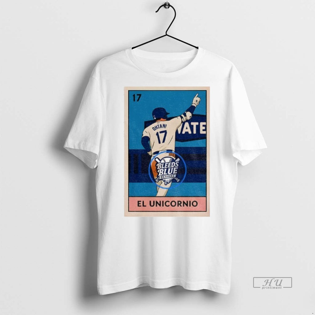 Trending Shohei Ohtani Cartoon El Unicornio Los Angeles Dodgers Mlb Baseball 2025 Card Graphic Tee