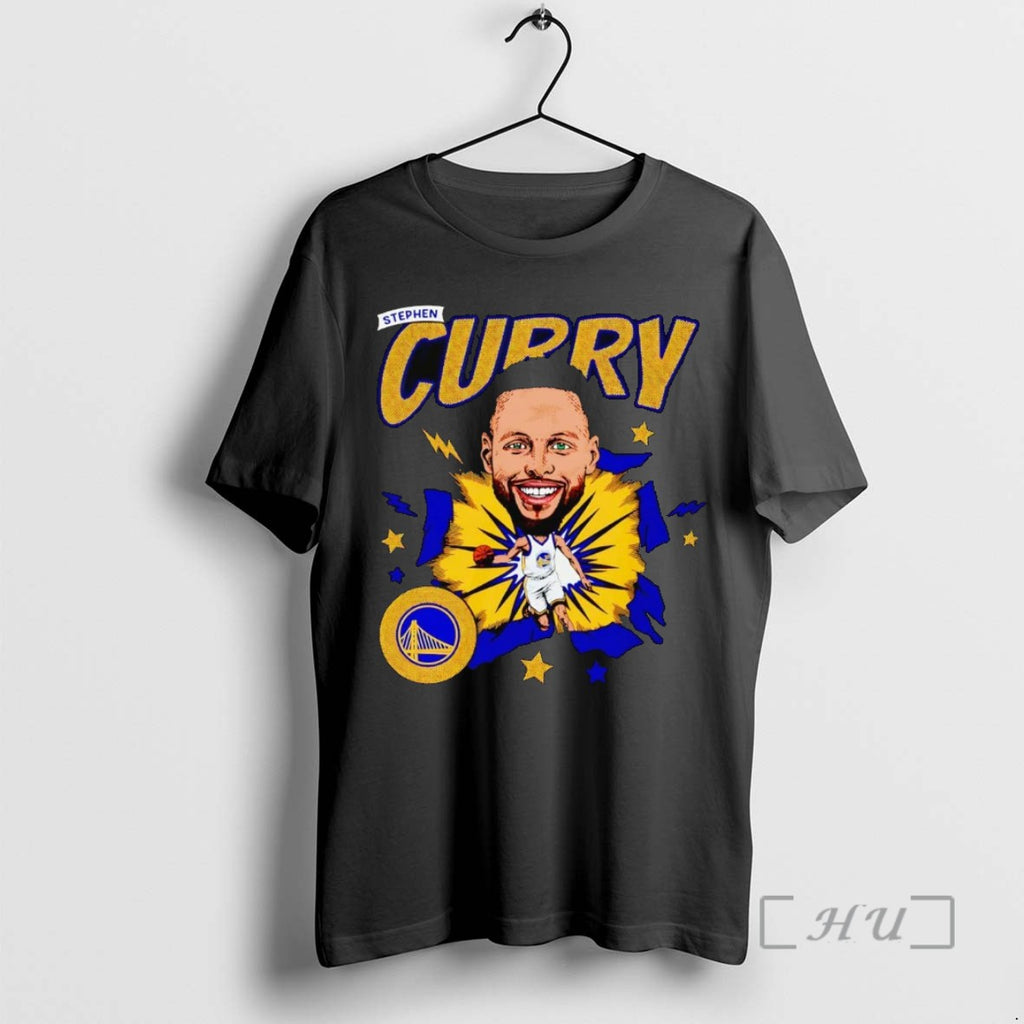 Trending Steph Curry Big Head Caricature Warriors Tee Shirt Sweater