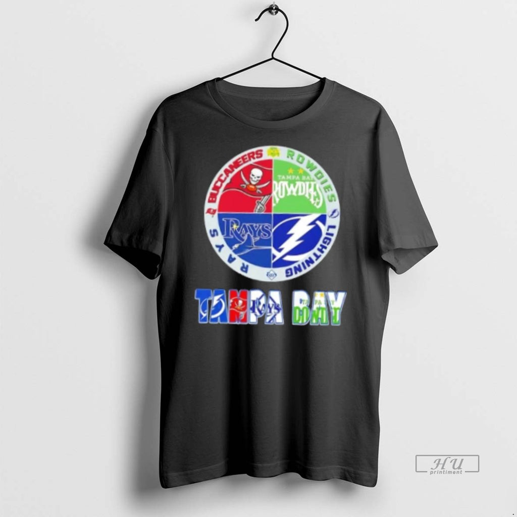Trending Tampa Bay Sports Buccaneers Rowdies Lightning Rays Logos Graphic Tee Shirt Sweater