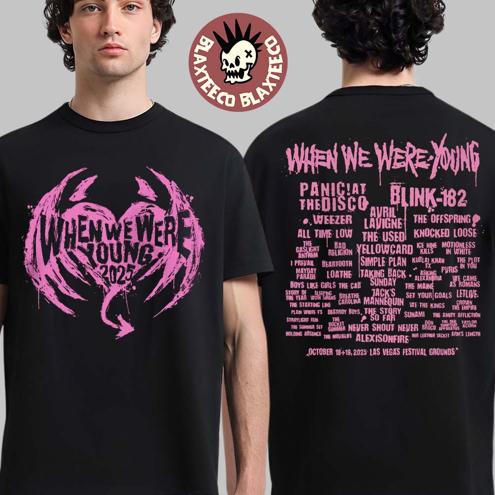 Young Festival 2025 Merch Tee October 18-19 2025 Las Vegas Winged Heart Lineup (1)