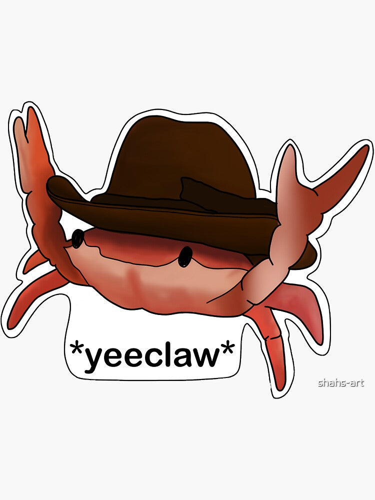 Cute Yee Claw Crab sticker by shahs-art