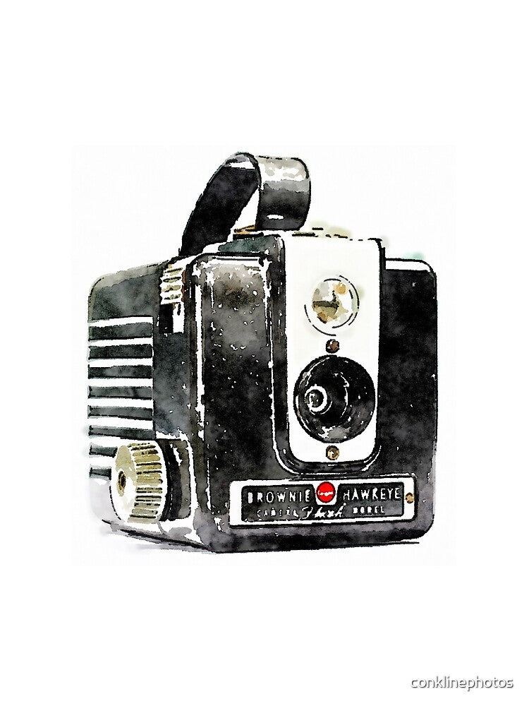 Watercolor Kodak Brownie Film Camera by conklinephotos