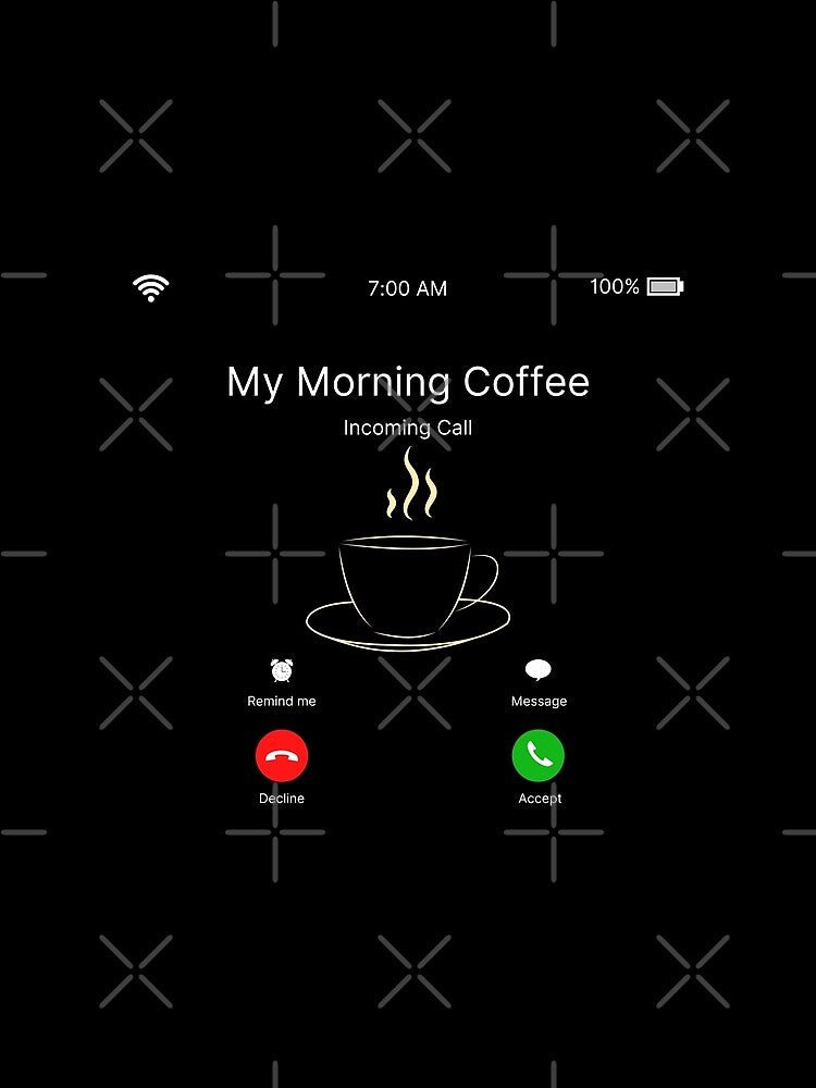 My morning coffee is calling funny coffee lovers gift by MouDantArts