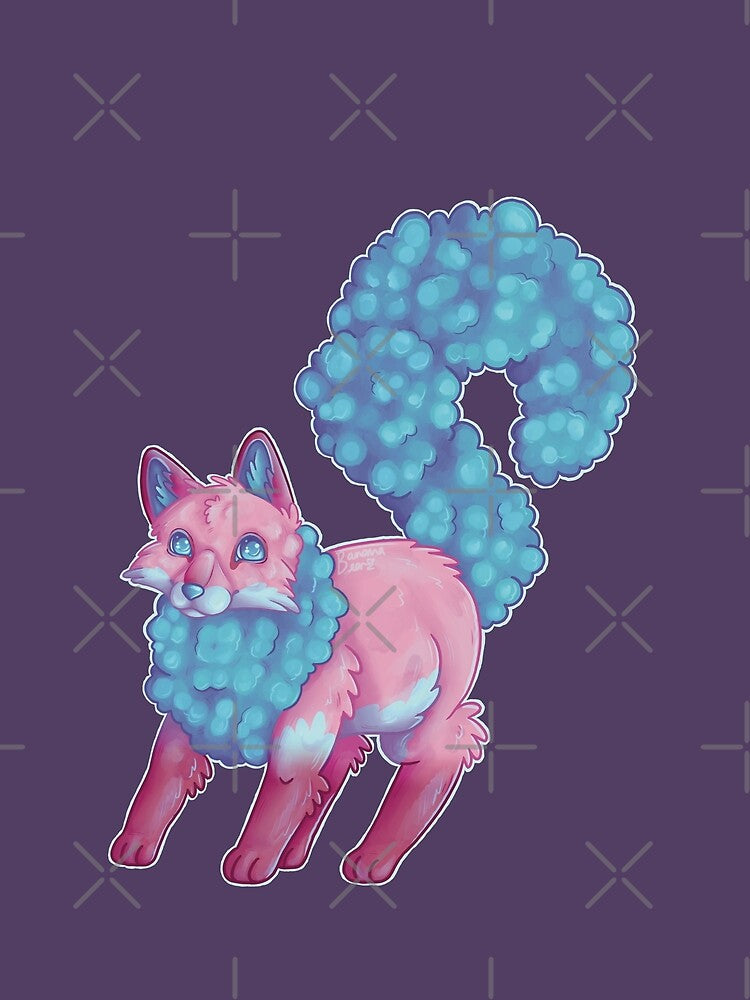 Cotton Candy Fox (Purple) by BananaBearDraws