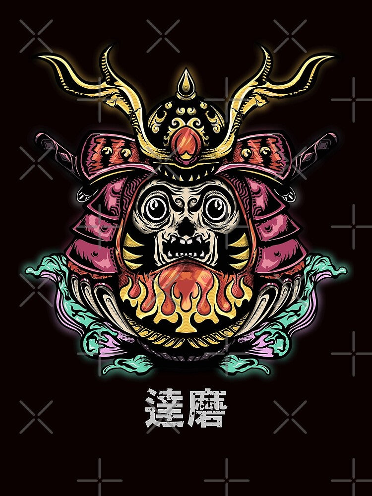 Daruma Skull with Katana's by BEASTMEDIA