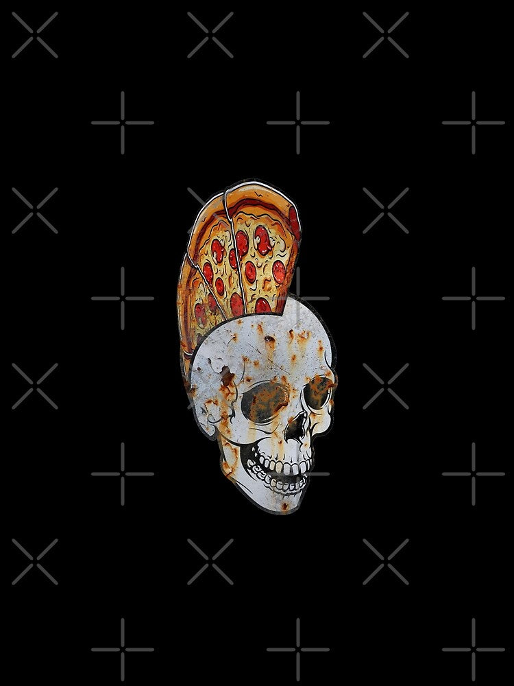 The Pizza Mohican Skull - Rusty Version by RedFirecracker