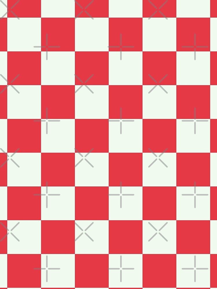 Pixel Retro Red Checkerboard Pattern by Zaya_art