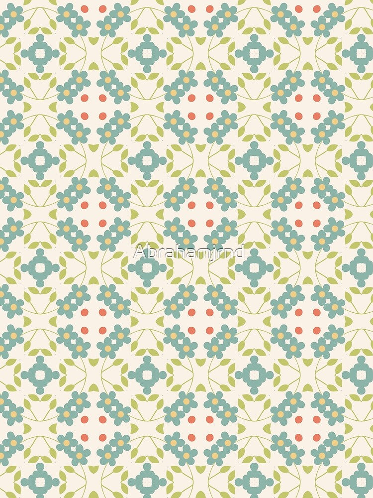 colorful floral abstract seamless repeat pattern by Abrahamjrnd