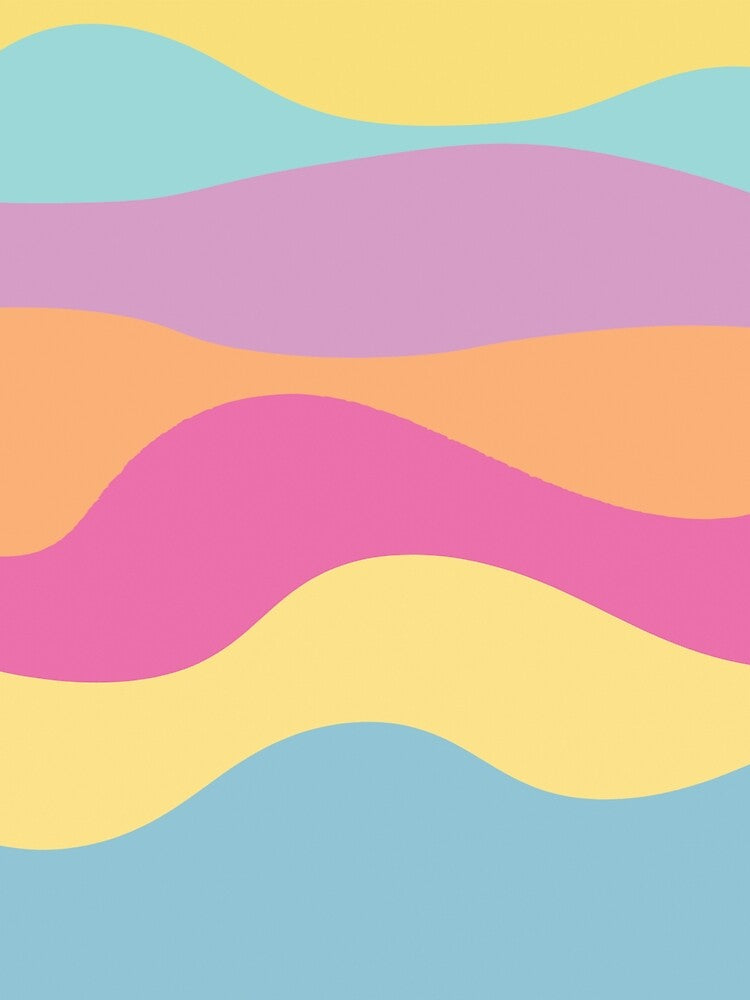 Simple Colorful Waves by ARTDXB