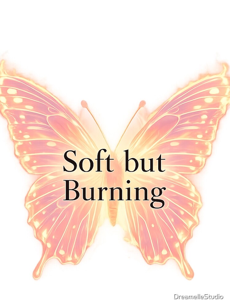 Soft but Burning Butterfly – Aesthetic Flame Glow Design by DreamelleStudio