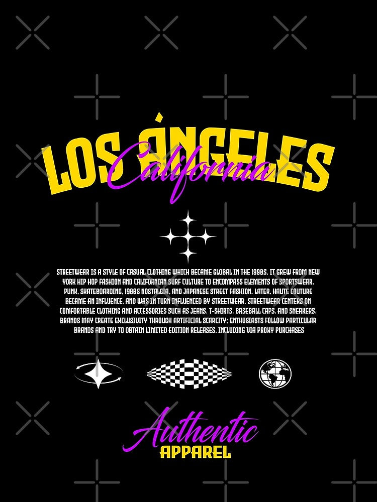 Los Angeles California Streetwear by NF Designs Studio DTF
