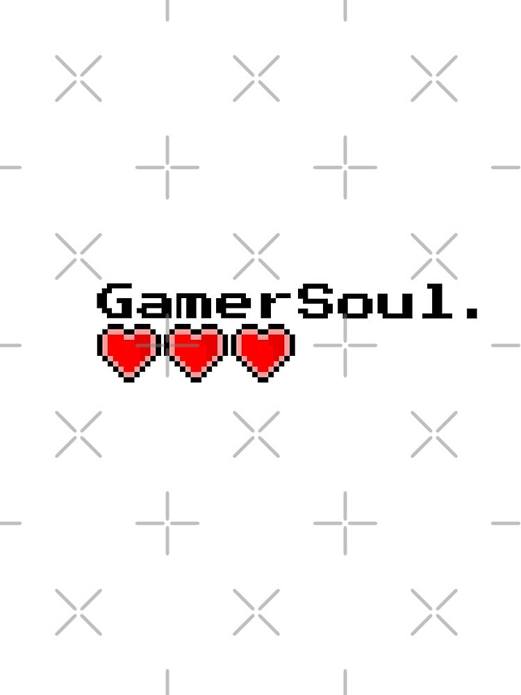 Gamer Soul Pixel Hearts Retro Gaming Design by Pommes im Bett
