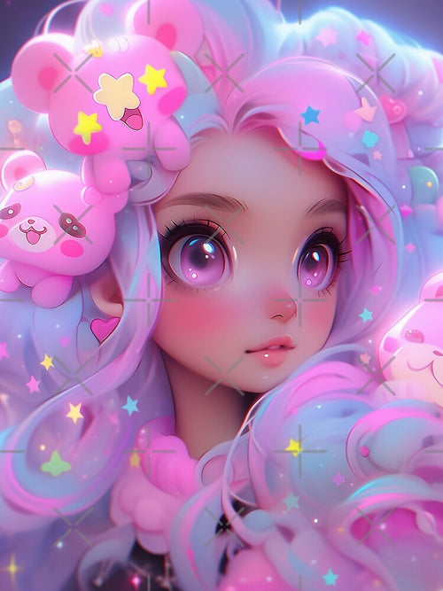 Adorable Soft Pink Anime Girl by bubblegoth